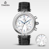 Top Quality Mens Watch Multifunction Chronograph Watch Leather Watch72372