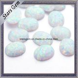Oval Shape 8X10mm White Synthetic Opal Cabochon