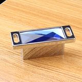 32mm Pitch Fashion Blue Crystal Zinc Alloy Hardware Furniture Knobs