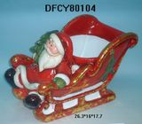 Christmas Ceramic Sled Tea Light Holders Candle Holder