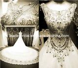 Crystals Bridal Ball Gowns Cathedral Lace Wedding Gowns H13904