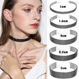 Fashion Necklace, Women Diamond Choker Crystal Rhinestone Charm Ladies Jewelry Velvet Necklace