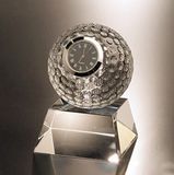 Golf Crystal Clock for Table Decoration