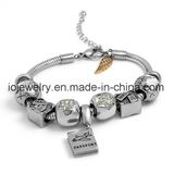 Fashion European DIY Stainless Steel Bead Bracelet