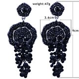 Long Way Crystal Earrings Colorful Charm Bride Crystal for Women