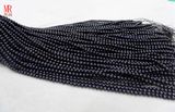 6-7mm Black Round Pearl Strand (ES293)