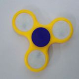 Three-Leaf Luminous Fingertip Gyro Color LED Flash Shaft with Reduced Pressure Toys Hot Style Manufacturers Direct Sale.
