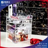 Cosmetic Organizer Clear Acrylic Makeup Drawers Holder Case Box