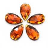 Flat Back Teardrop Sew-on Crystal Pear Shape Sew on Glass Stone for Bridal Dress