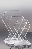Clear Solitaire Crystal Award (#5606, #5607, #5608)