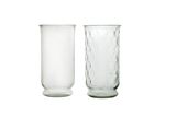 Tall Clear Glass Vase with Rim