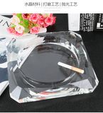 Glass Crystal Ashtray Fashionable Individuality Living Room Big Code Cigarette of European Creative Gift Business Customization