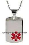 Engravable Dog Tag Medic ID Pendant