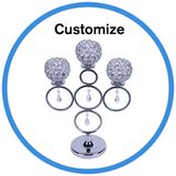 Crystal Ball Wedding Table Candelabra Flower Stand Centerpiece