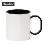 Bestsub 11oz Sublimation Polymer Inner Rim Black Sublimation Mug (BPM06K)