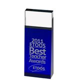 Rectangular Blue Crystal Medal.