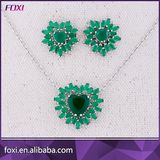 Brazil Fashion Women Heart Shaped Semi Joias Pave Jewelry Set