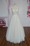 Full-Length A-Line Wedding Dress Backless