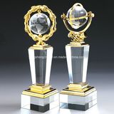 Crystal Award Trophy with Top Global Ball on