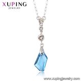 43224 European Fashionable Jewelry, Blue Color Beautiful Women Lover Necklace Fine Jewelry. Made with Crystals From Swarovski