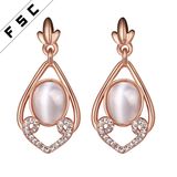 Drop Copper Geometrical Shaped Earrings for Women or Teen Girls