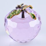 Beautiful Crystal Glass Apple Crafts for Decoration Gift