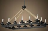 Square Modern Metal Residential Hanging Pendant Lamp