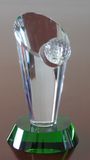 One Hole in The Crystal Trophy Green Base