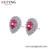 Fashion Jewelry Fancy Women Brass Earring Made with Crystals From Swarovski