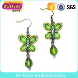 Gun Black Ethnic Style Butterfly and Swan Animal Enamel Drop Earring in Zinc Alloy Jewelry