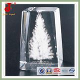 Crystal Cube with 3D Laser Logo Engraving Can Be Customized
