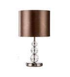 Modern Crystal Table Lamp with Fabric Shades (WHT-508)