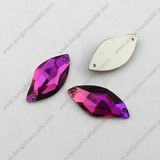 Rose Color S Shape Glass Stone Rhnestone
