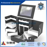 Black Acrylic Display Box with Peg Hooks, Acrylic Makeup Display, Acrylic Stand