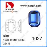 Dz-1027 Machine Cut Mirror Capri Blue Octagon Glass Beads for Jewelry