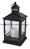 Antique Iron Metal Solar Candle Lantern for Decoration