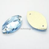 Aqua Blue Rhinestone 7X15mm Navette Shaped Flat Back Rhinestones