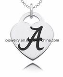 Custom Logo Engraving Heart Pendant