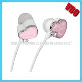 Heart Shape Crystal Diamond Earphones for Girls
