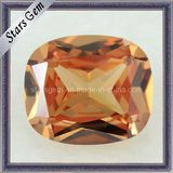 Synthetic Gemstone Rectangle Shape Cushion Champagne Cubic Zirconia
