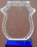Shield Crystal Medal-Blue Base