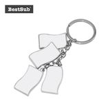 Bestsub Flag Shape Zinc Alloy Sublimation Key Ring (YA11)
