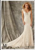 2016 Lace Crystal Beaded Embroidery Bridal Wedding Gowns Wd1347
