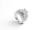 Fashion 925 Sterling Silver Ring with Pave Setting
