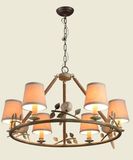Metal with Fabric Shade Pendant Lamps
