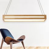 Hot Selling Simple Style Wooden Square Cafe Pendant Lamp