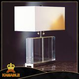 Hotel Bedroom Fabric Lampshade Table Crystal Lamps (TL1114)