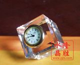 2017 New Design Crystal Glass Clock for Table Decoration