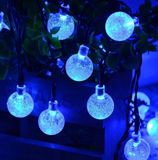 Solar Powered Globe String Lights 30 LED Crystal Ball Christmas Fairy String Light for Outdoor Xmas Tree Garden Path Patio Home Lawn Holiday Wedding Deco