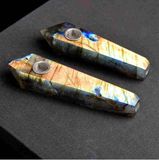 Smoking Hand Pipe Moon Light Stone Hand Pipe Natural Material Smoking Pipe